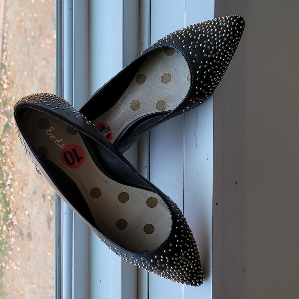 Boden gold studded flats